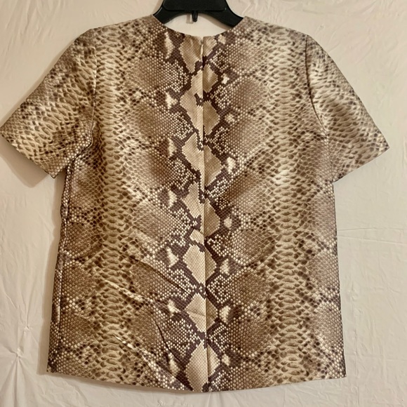 Tory Burch Wool Silk Python Snakeskin Top - Picture 3 of 3
